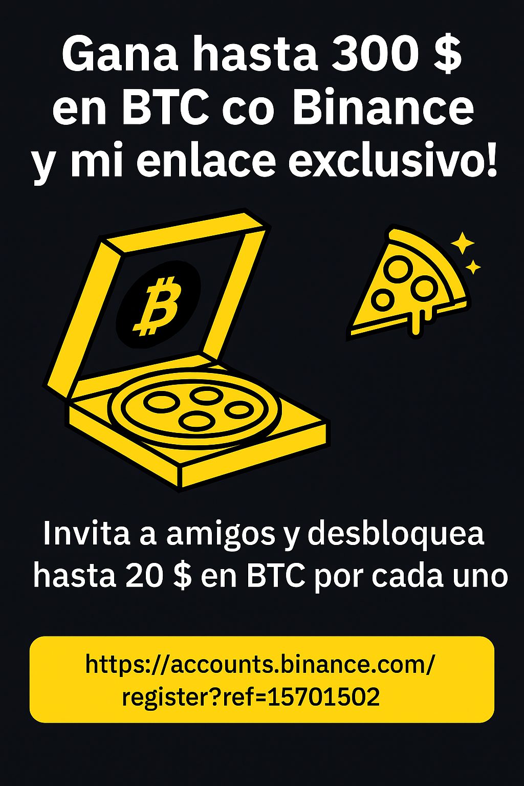 Imagen del artículo: ¡Gana hasta 300 $ en BTC con Binance y mi enlace exclusivo